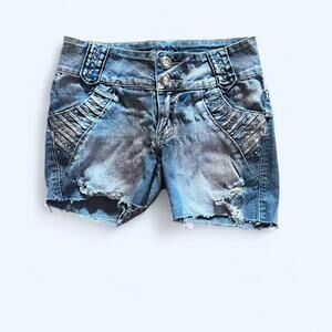 Vintage Y2K Gogo Star denim shorts Size 27 inch waist